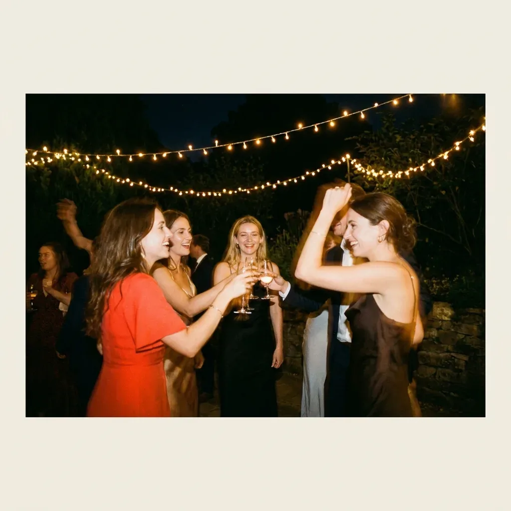Dancing under fairy lights
